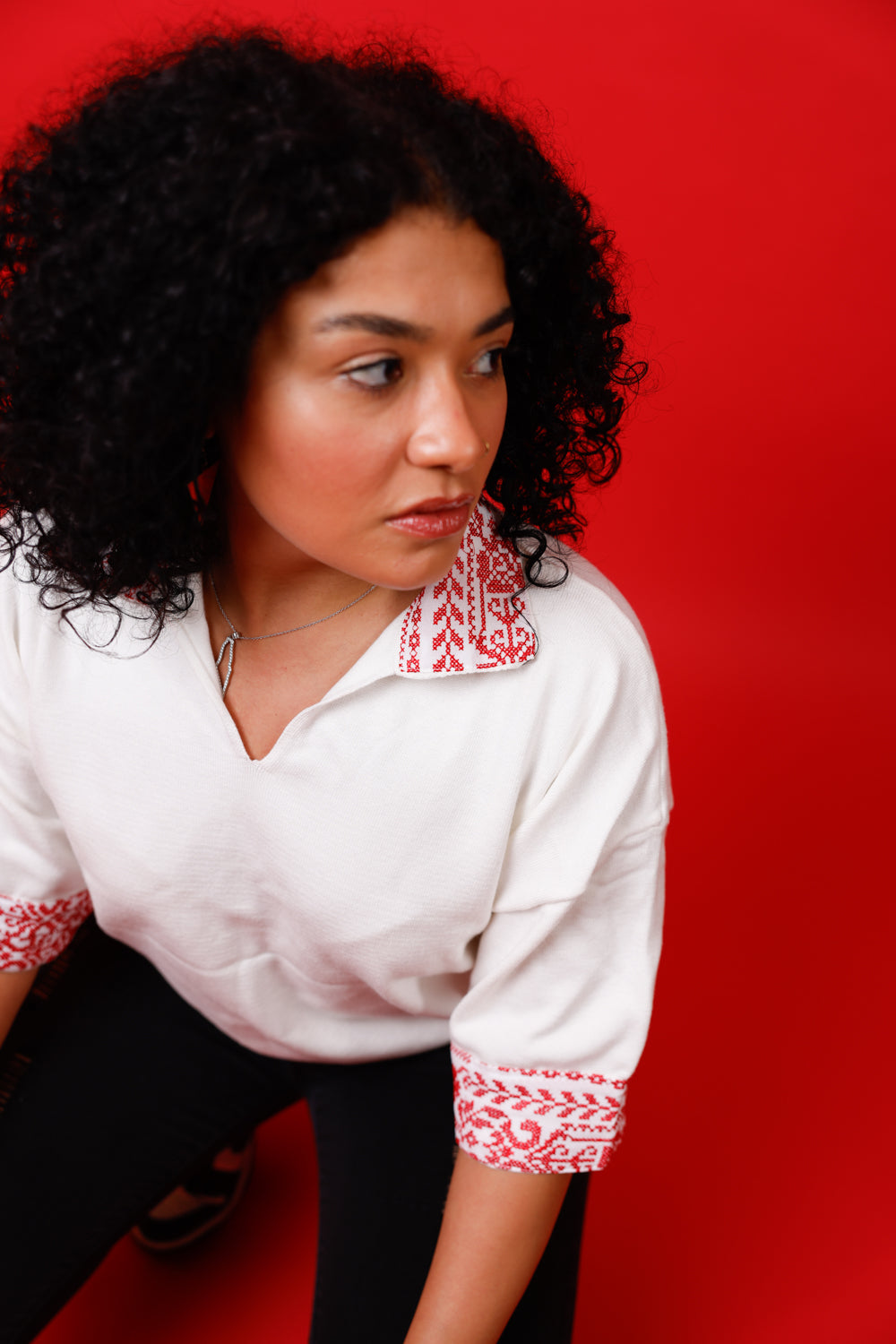 Ramallah Red on White